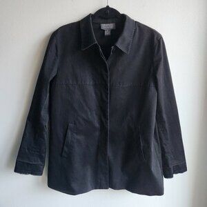 Sz10 Lafayette 148 Oversized Boxy Black Jacket